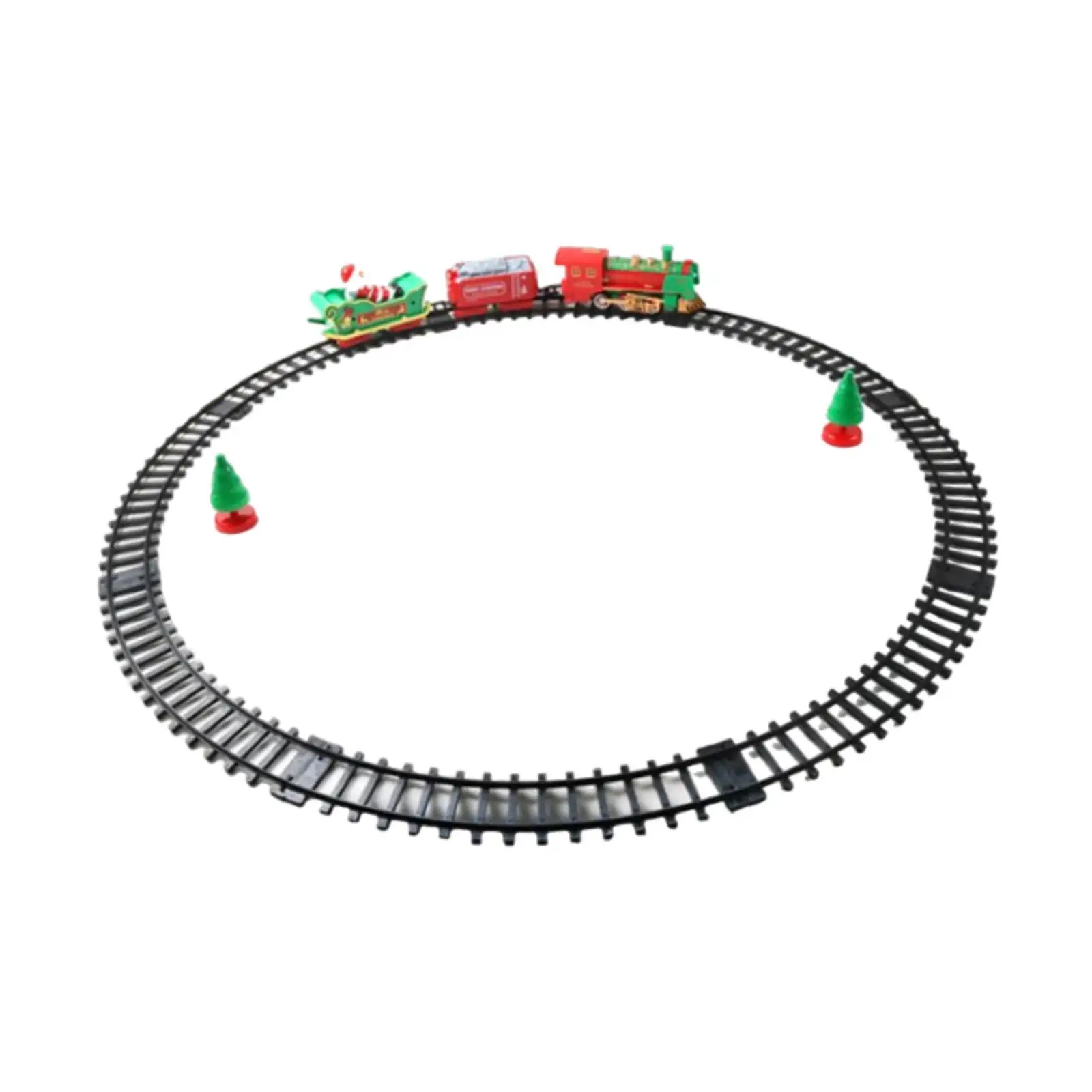 Locomotive Train Set Ornament with Sound Light Carriage Electric Train Sets for