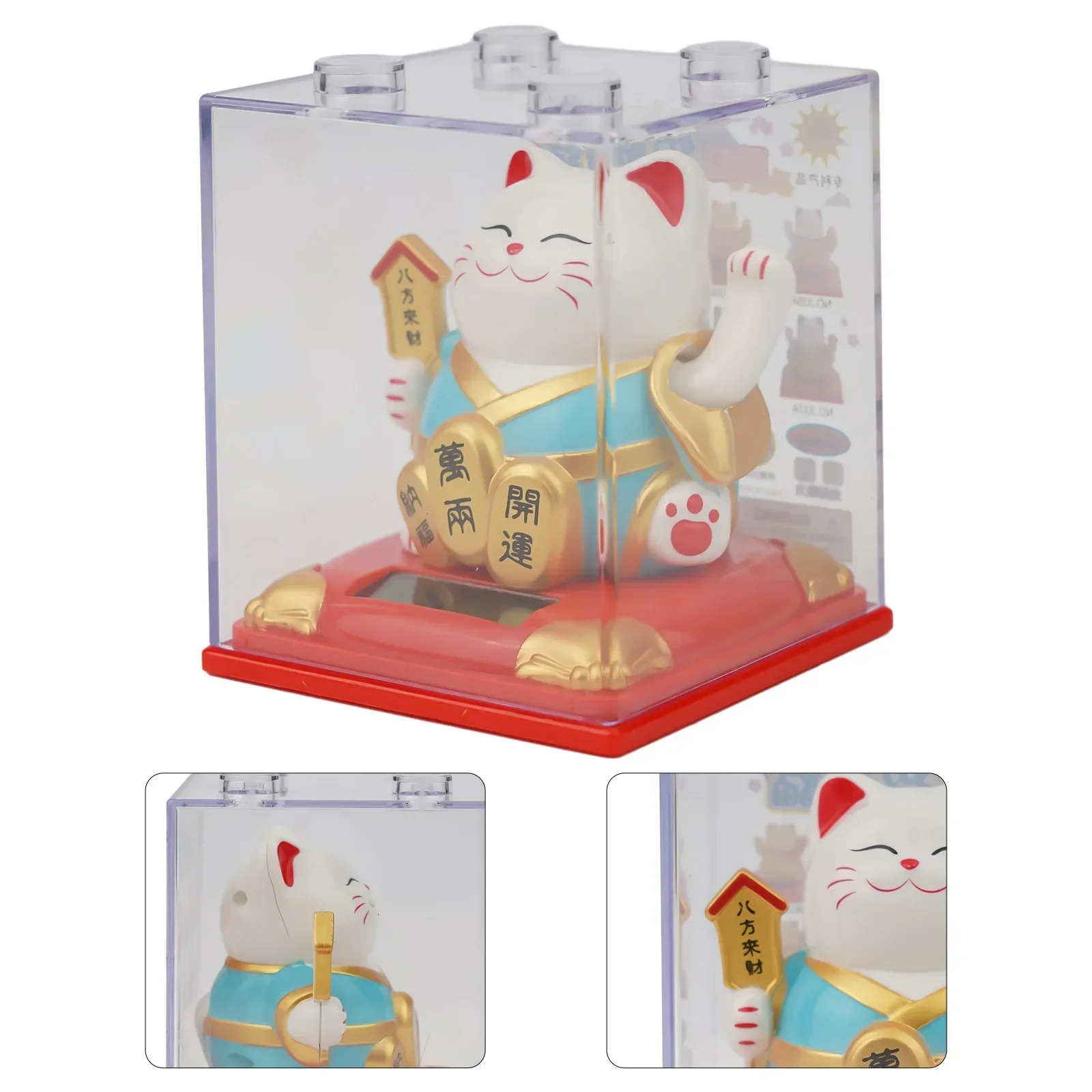 Practical Lucky Cat 9.8x8.1x8.1cm Decoration High Quality Plastic Opening Checkout Plastic Electronic Components