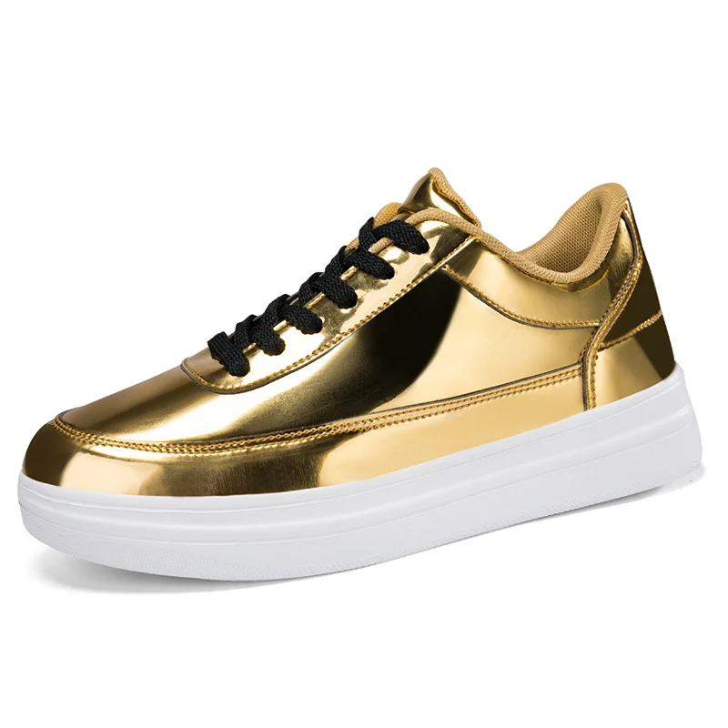 

Мужская блестящая, модная повседневная спортивная обувь, лоферы на плоской подошве, прогулочная мужская обувь большого размера, дышащая весна и осень.