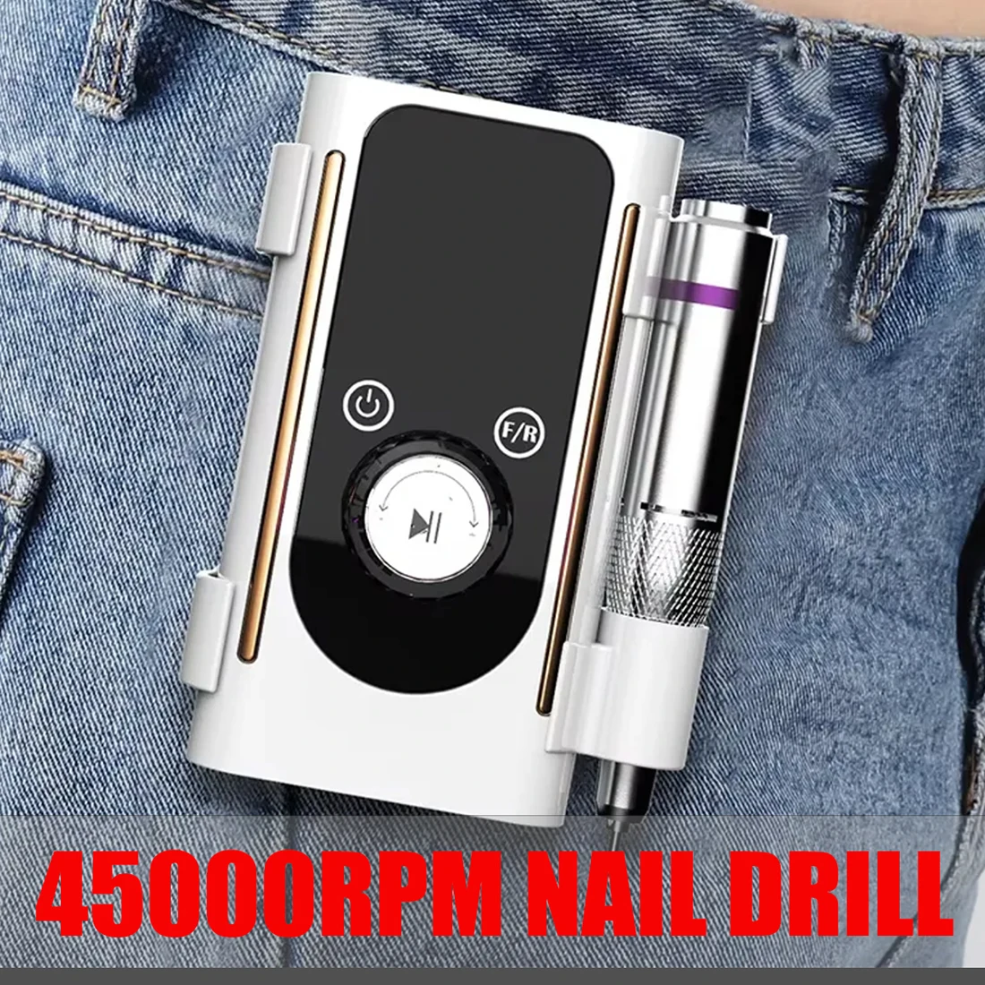 

45000RPM High Speed USB Rechargeable Nail Grinder E File Nail Drill Machine for Nails Polisher