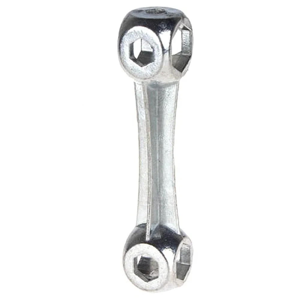 1Pc 10 in 1 Galvanized Steel Hexagon Wrench Durable Bicycle Bike Repair Tool Bone Shape Hexagon Wrench Spanner 10 Holes Size 6-1