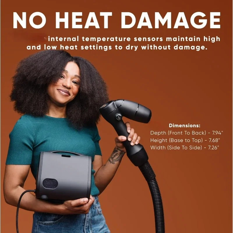 Reverse-Air Dryer - Innovative Quick-Drying -Blow Dryer for All Types -Hairdryer to Reduce