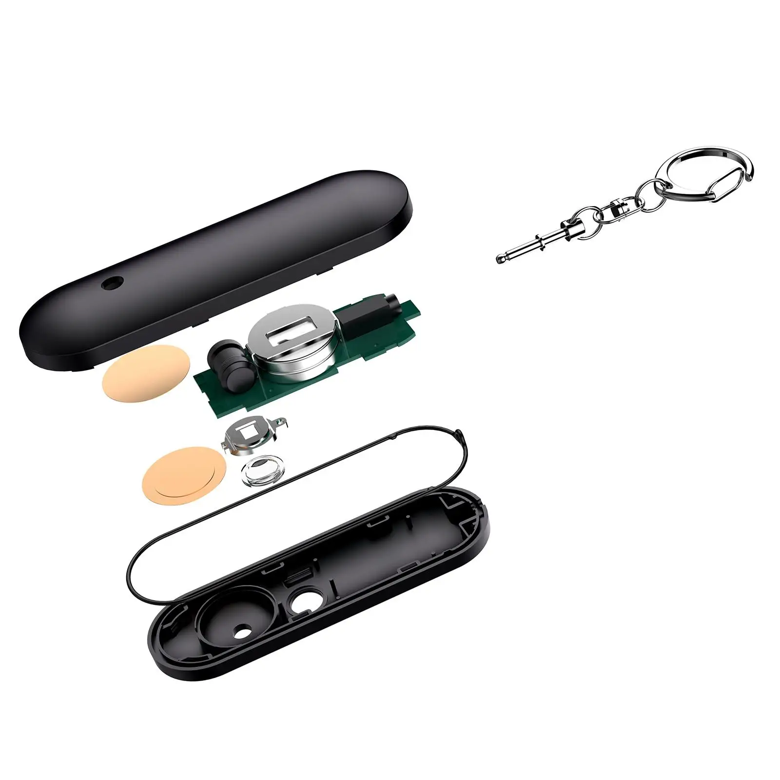 130 dB 개인 알람, 알람 키체인, LED 조명 포함, 어린이, 학생, 노인을 위한 비상 경보 장치