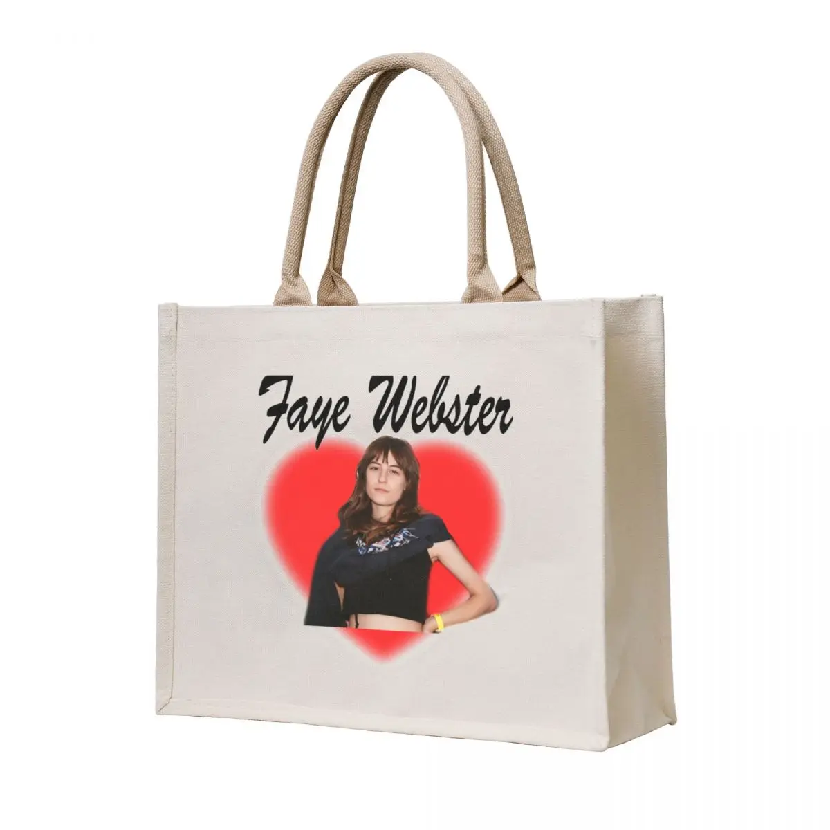

Faye Webster Tote Bag Big bag women shopping bags foldable Handbags