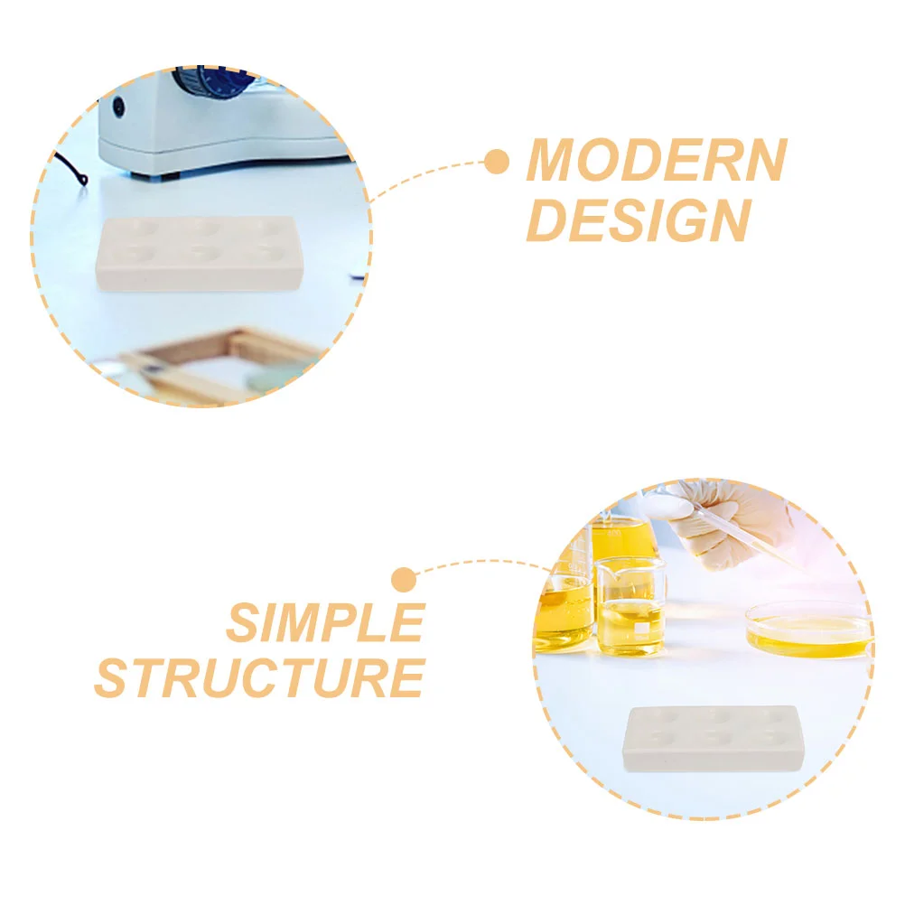 실험 보드 세라믹 스팟 플레이트, 화학 테스트 도자기 반응 세라믹 쉐이드 가이드, 과학 실험실, 2 개