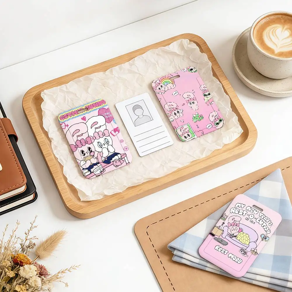 

Симпатичный чехол для кредитных карт с изображением кролика Эстер, для женщин и мужчин, для рабочих удостоверений