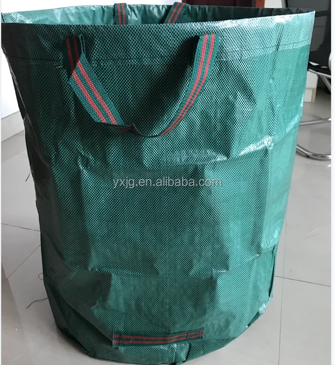 67*76UV-and Tear-resistant Water Proof Heavy Duty 272L Popular Garden Waste Bag Outdoor Leaf Waste Bag Reusable Garden Waste Bag