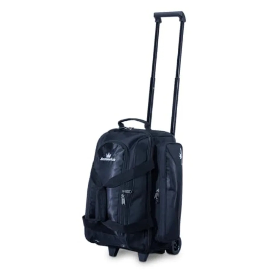 

Brunswick Zone Double Roller Bowling Bag for Professional and Casual Use with Durable Construction Multiple Storage Compartment