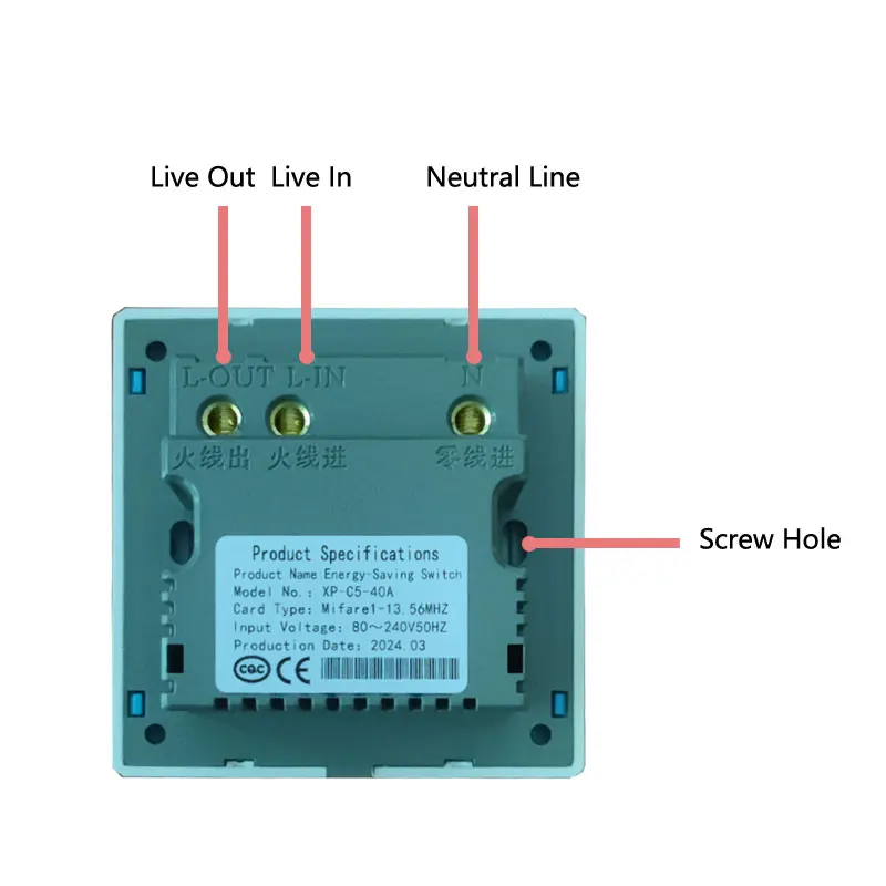 Imagem -05 - Hotel Electric Energy Saving Switch Alta Freqüência 13.56m Cartão ic 80240v Amplo Apoio 110v 127v 220v 40a 15s Time Delay