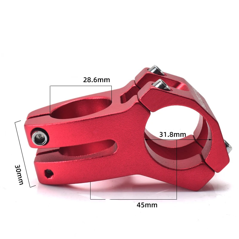 1PC 31.8 * 45mm Aluminium Alloy Bicycle Ultra-light Stem High-strength Short Handlebar Stem Mountain Road Bike Bar Stem