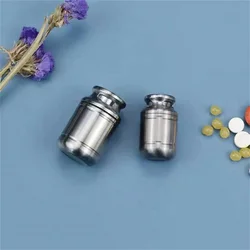 Pure titanium Mini Pill Holder Metal Portable Sealed Waterproof Warehouse Moisture-proof Keychain storage Box