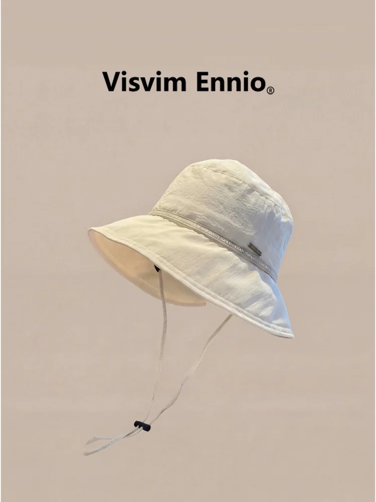 visvim-ennio-collaborative-edition-2026-new-outdoor-women's-fisherman-hat-large-brim-spring-anti-uv-hat