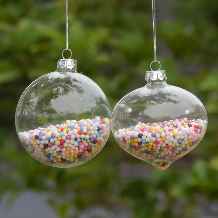 Christmas tree decorations Transparent Christmas glass Party mall event supplies