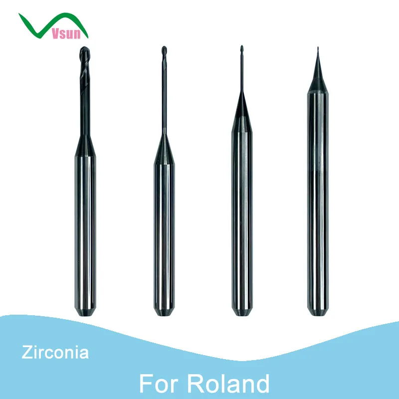 CADCAM Zirconia PMMA Wax PEEK Milling Burs Cutters Tools Compatible with Roland DWX50 DWX51D DWX52
