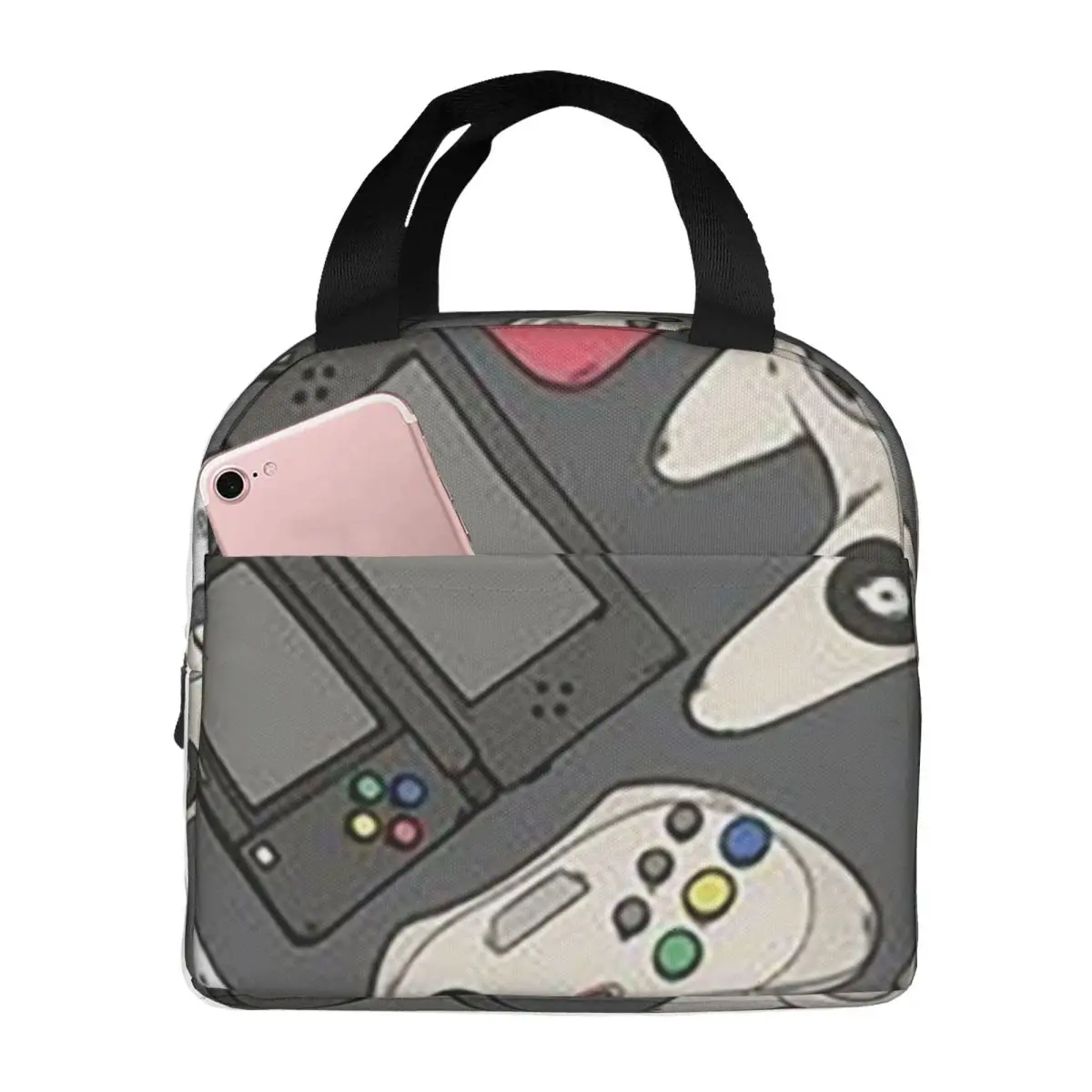 

Video Game Controller In True Colors Insulated Lunch Bag for Women Office Cooler Thermal Food Box Tote Lunch Boxes Container