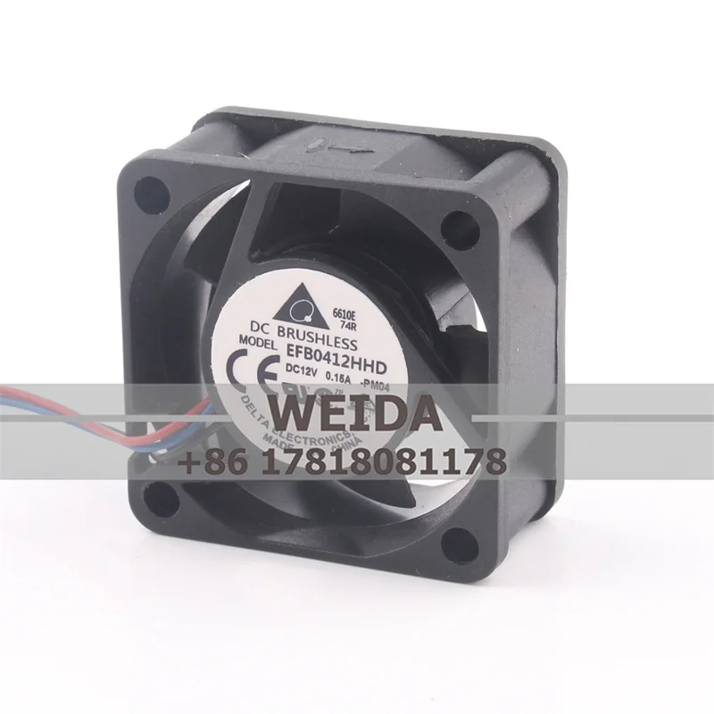 Delta EFB0412HHD 4020 12V DC 4cm 40x40x20mm 0.15A 1.8W 8200RPM 9.43CFM Ball Bearing H3C Switch Micro Axial cooling Fan