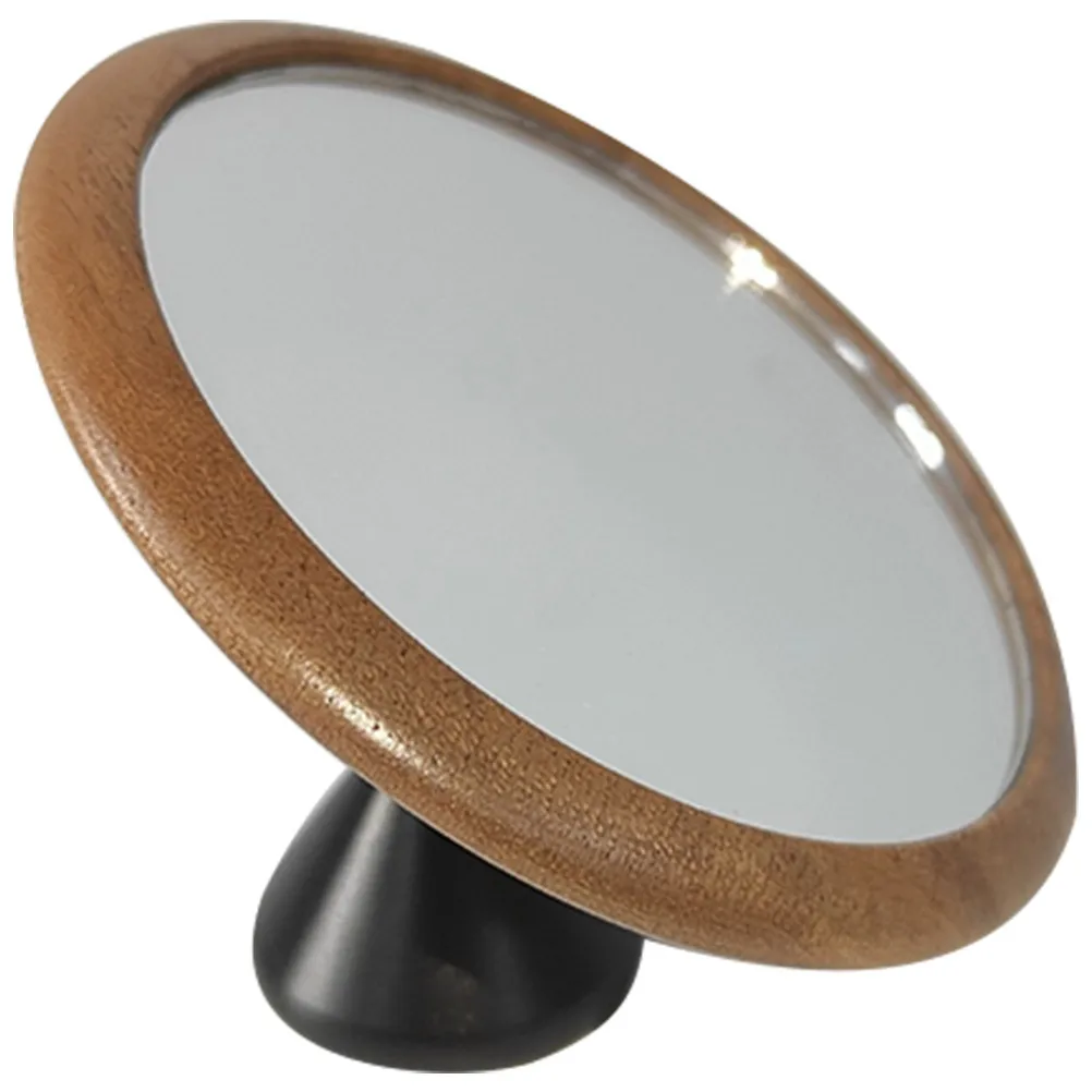 

Coffee Maker Observation Mirror Rotatable Magnetic Walnut Wood Appearance 360 Degree Viewing Mirror for Coffee Brewer Extraction