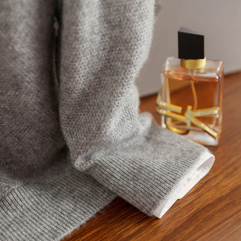 2025 nuevo suéter de cachemira para hombre Otoño Invierno 100% suéter cálido de cachemira suave y cómodo jersey de punto camisa Base