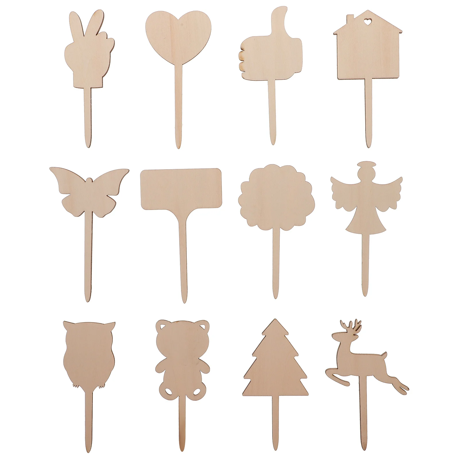

12 Pcs Plant Labels Premium Material Firm Garden Decorative Practical Simple Design Sturdy Flower Plant Labels
