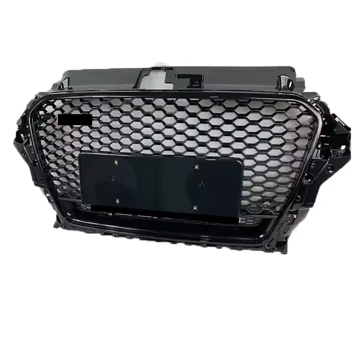 

High Quality Full Mesh Car Front Grille For 2014 2015 2016 Audi A3 Upgrade To RS3 8V ABS Material Without Logo