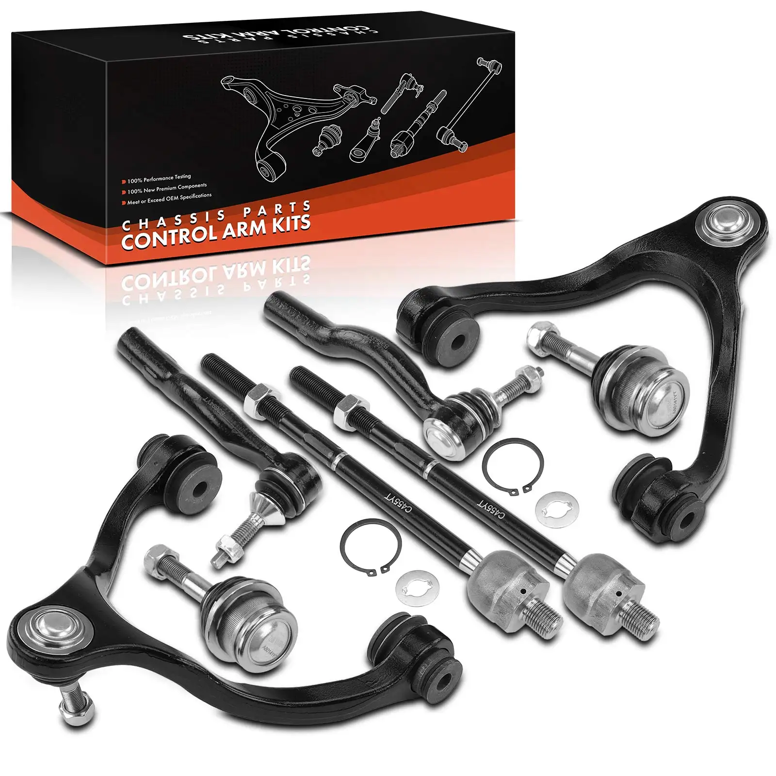Frankberg 8-teilig Querlenker Satz Vorderachse Links Rechts oben für FORD USA Crown Victoria Lincoln Town 4W1Z3085LH