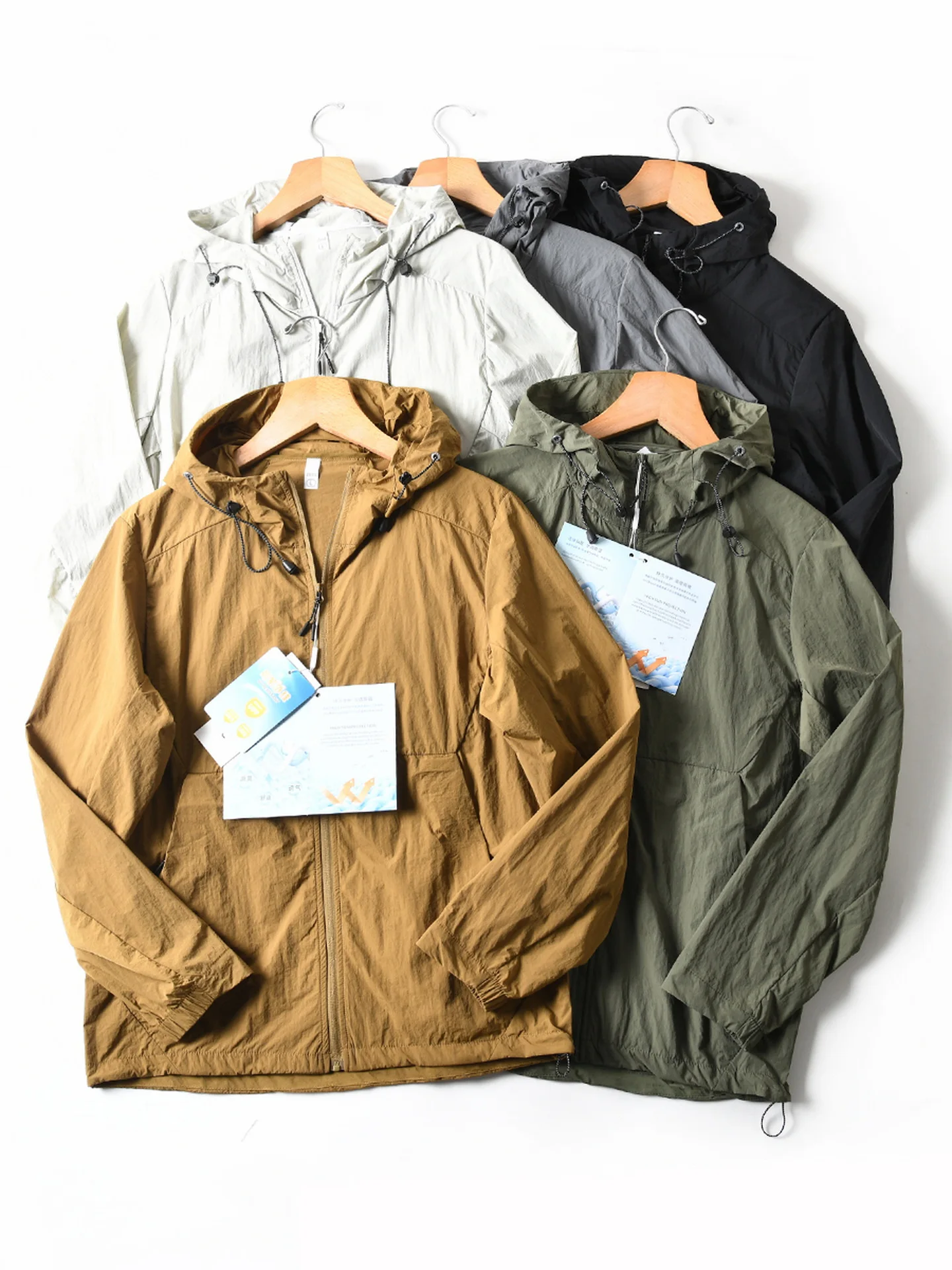 

Lightweight American Sle Outdoor Qui Dry Breathable Casual Hooded Men's Summer Jaet Lightweight Outdoor Coat for Men