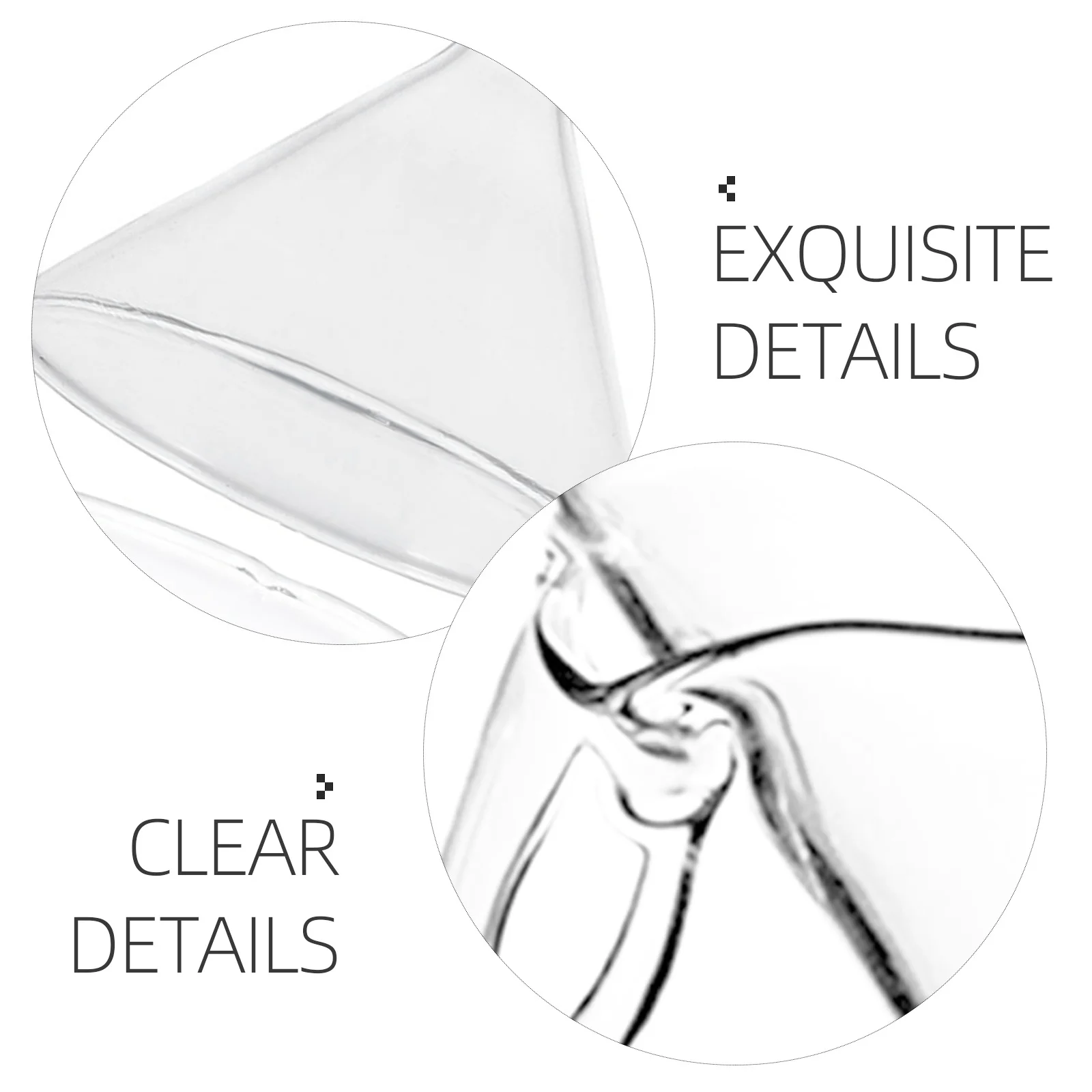 

1Set Transparent Ice Chamber Bowl Fashion Glass Dessert Bowl for Party Graduation Wedding Birthday Cocktail Serving