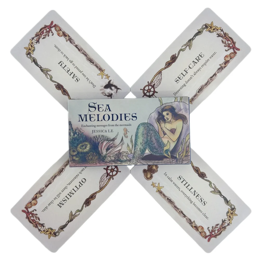 Sea Melodies Oracle Cards Messages From The Mermaids Divination Deck English Vision Edition Tarot Board Playing Game For Party