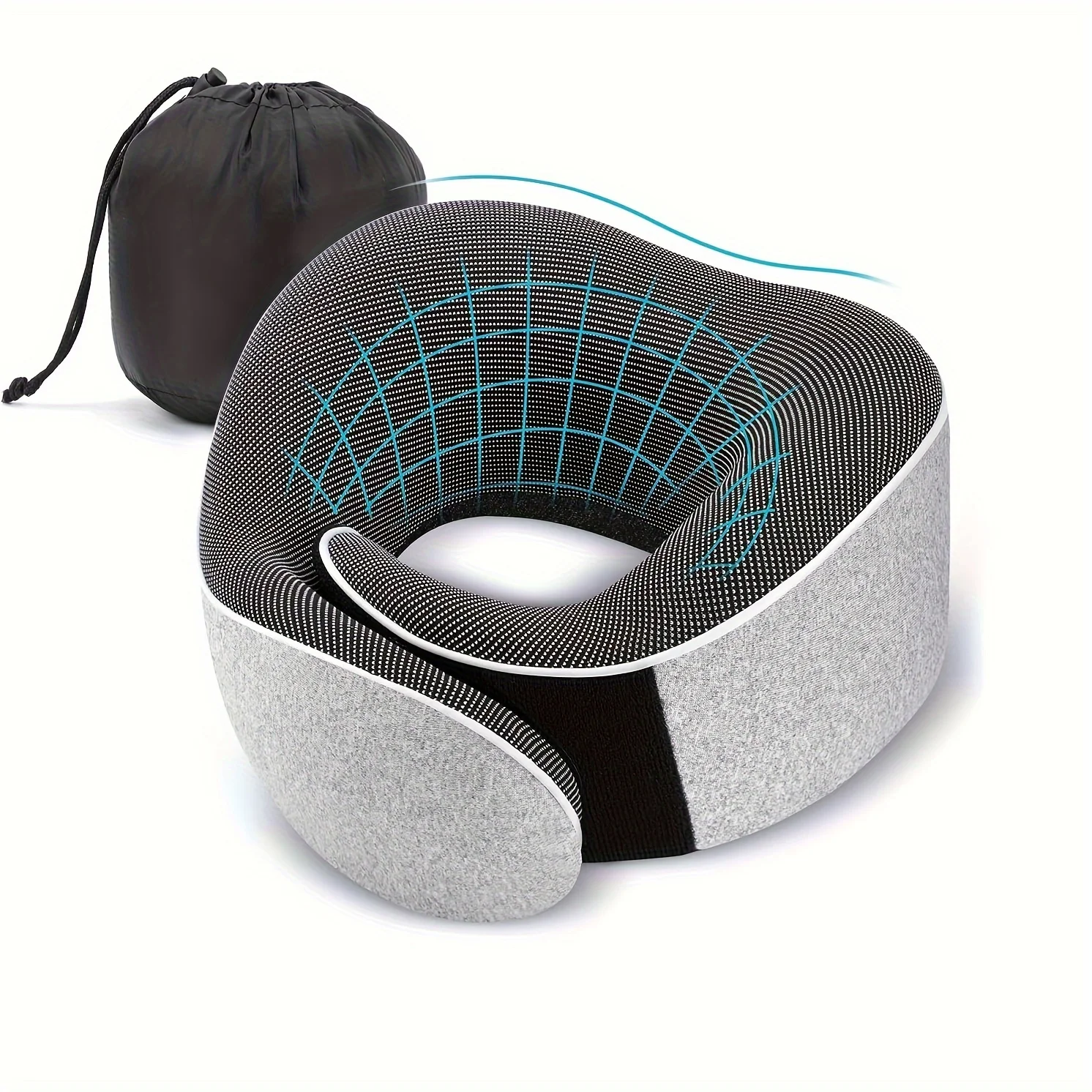 Ergonomic Portable Travel Pillow Neck Support Cervical Pillow for Airplane Car Office - Comfortable Headrest for Long Trips Gift