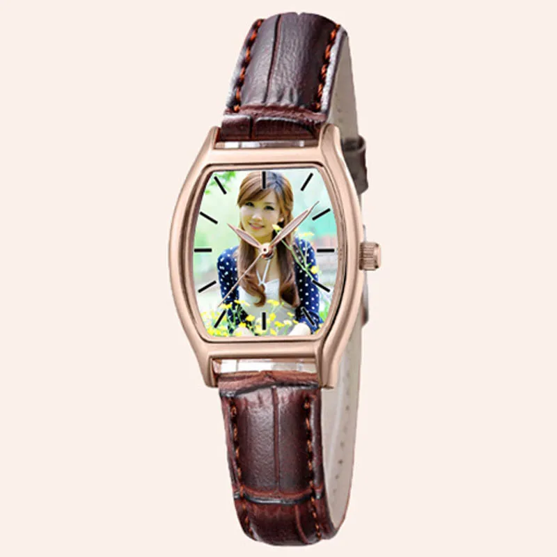 ساعة صور مخصصة للسيدات A3306w مطبوعة بشعار العلامة التجارية الخاصة بك OEM دروبشيبينغ أحمر أسود تونيو ساعات يد مخصصة للسيدات