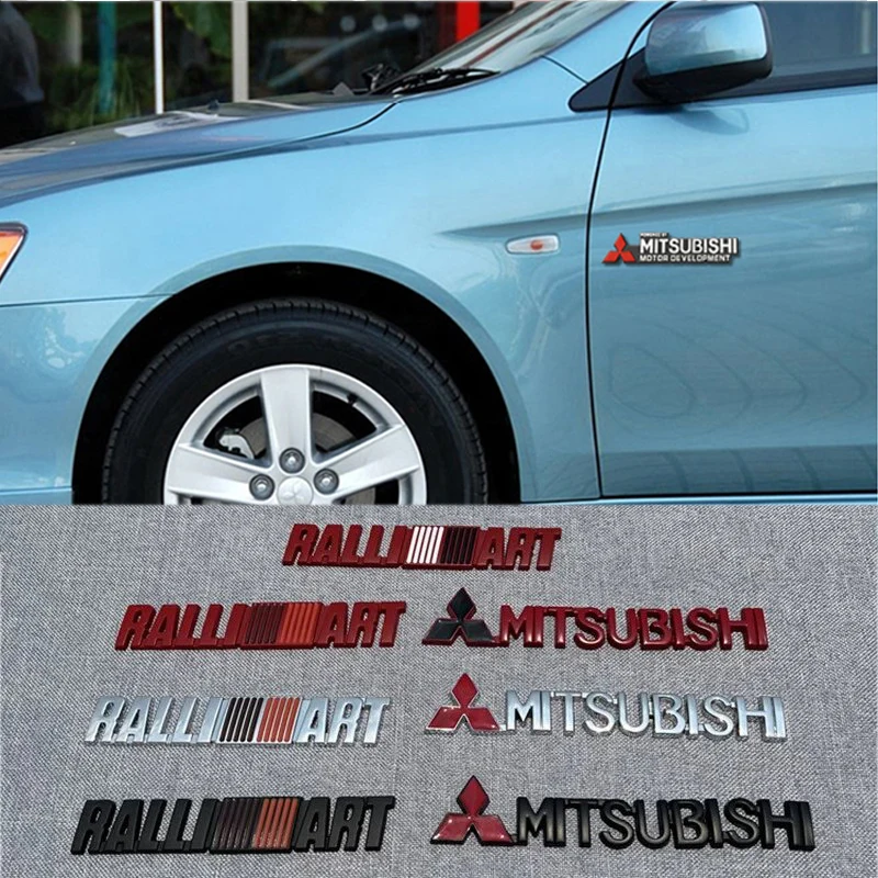 

Для Mitsubishi RALLIART L200 Outlander ASX Lancer Montero Pajero Eclipse Galant наклейка на боковое крыло автомобиля задняя эмблема аксессуары