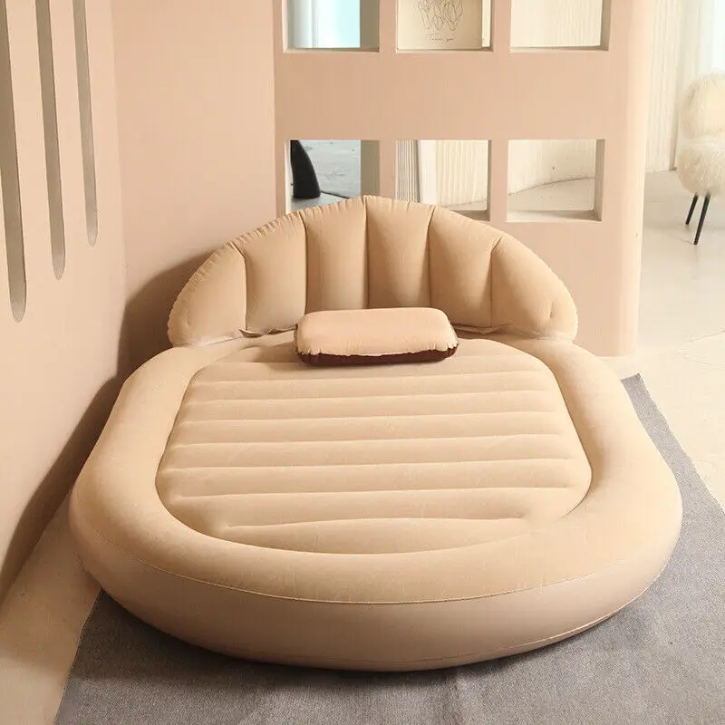 Sofá cama inflable portátil del Pvc 2 personas del colchón con la bomba de aire