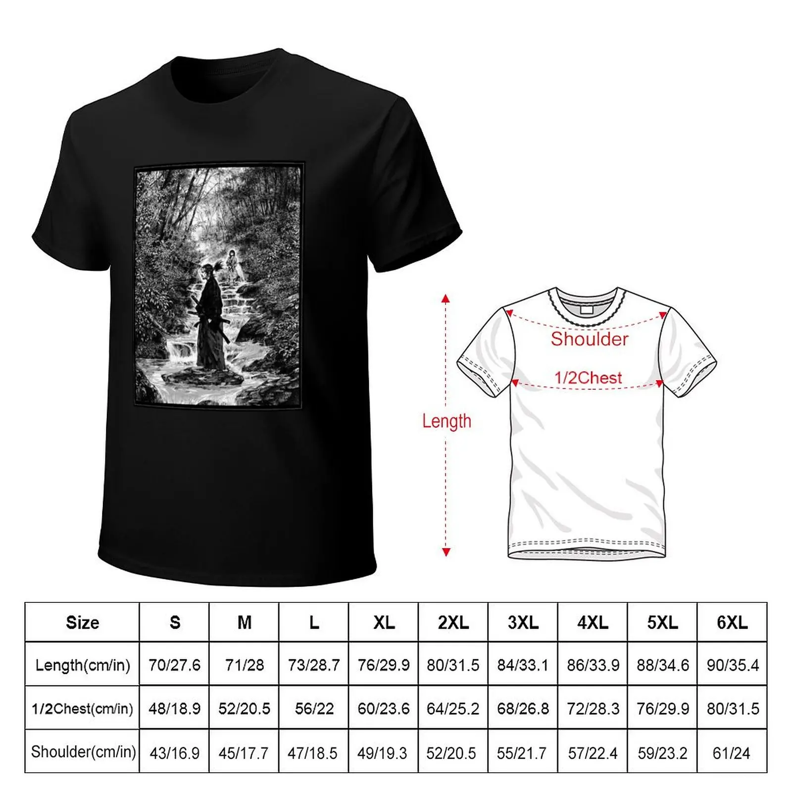 Manga Vagabond Musashi Miyamoto T-Shirt Trend Art Print T-Shirt