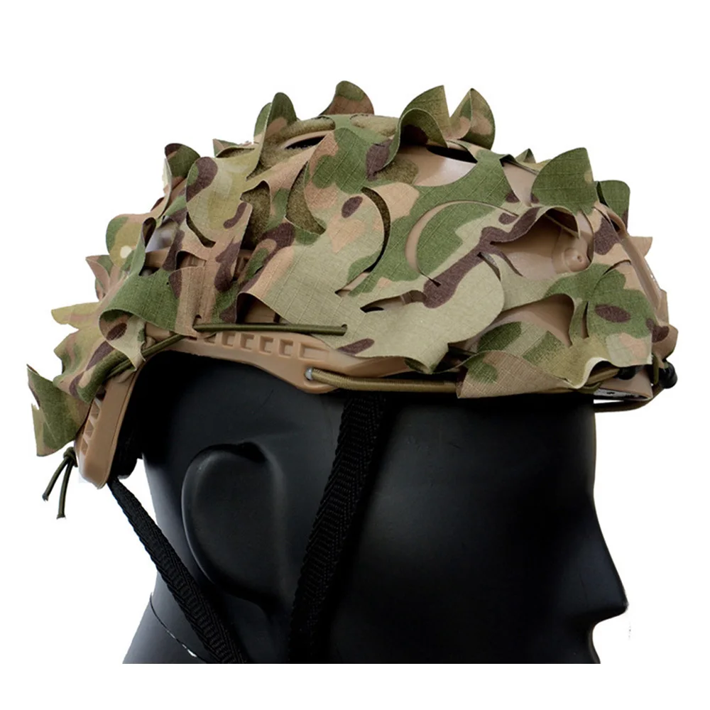 VULPO taktik hızlı kask kapak 3D kamuflaj kask bez kapak hızlı kask avcılık Airsoft kask aksesuarları için