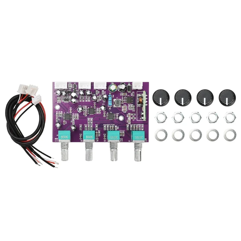 ABAC-DC 9-29V Audio Mixer Preamp Board Gain Front-End Tuning Amplification Board TINE553 Amplifier Board