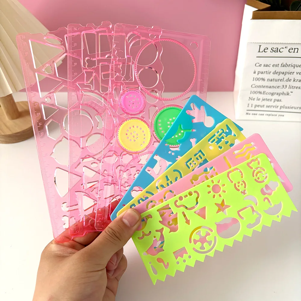 Geometry Spirograph Drawing Stencil Set Painting Template Ruler Art Craft Creative Children Kids Educational Toy Girls Boys Gift