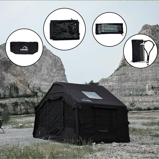 

Wholesale 8 Inflatable Air Tourist Tent Large Glamping Tent Family Outdoor Inflatable Camping Tent