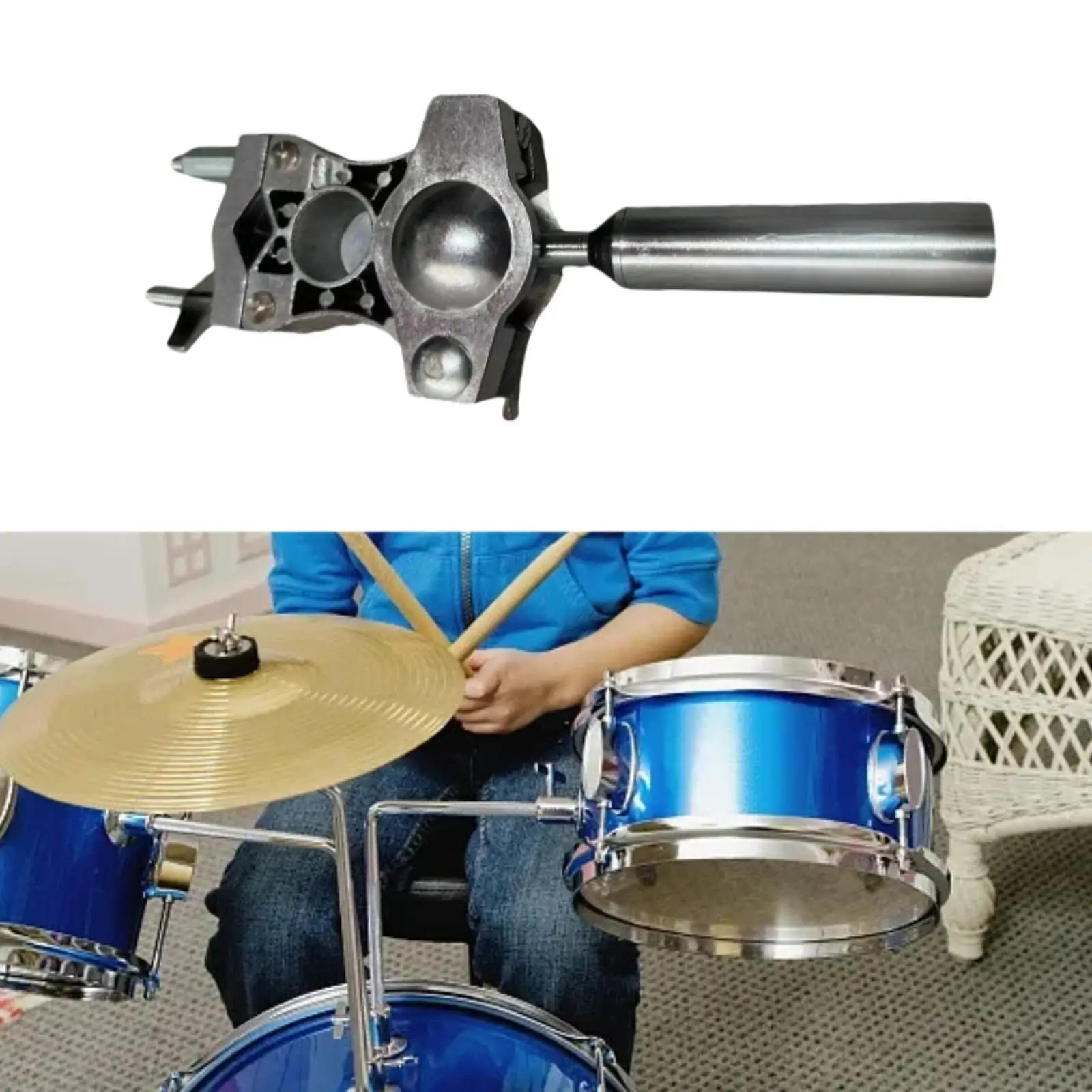 

Tom Drum Holder Stand, Drum Parts, Sturdy, Drum Rack, Drum Mount Holder Hardware Accessory for Party Drum Player