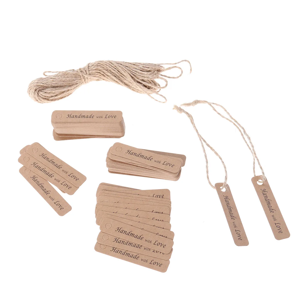 

100pcs Paper Tags Durable Wedding Favors Scrapbooking Food Labels Gift Tags With Strings For Cards
