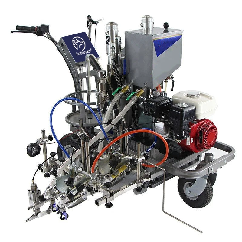 Neue hydraulische Straßenleitungsmaschinen mit automatisierten Pumpen, präzisionsangetrieben für die Straßenmarkierungsindustrie