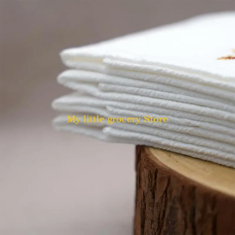 D5BD Embroidered Cotton Linen Altar Cloth Multipurpose Churches Decorative Fabric