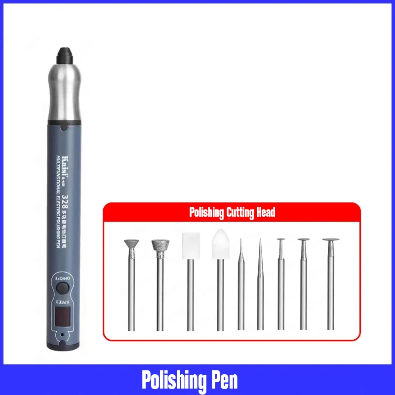 Kaisi 328 Multifunctional Electric Polishing Pen 3 Gear Speed LED Display Intelligent Wireless Grinding Disassembly Pen