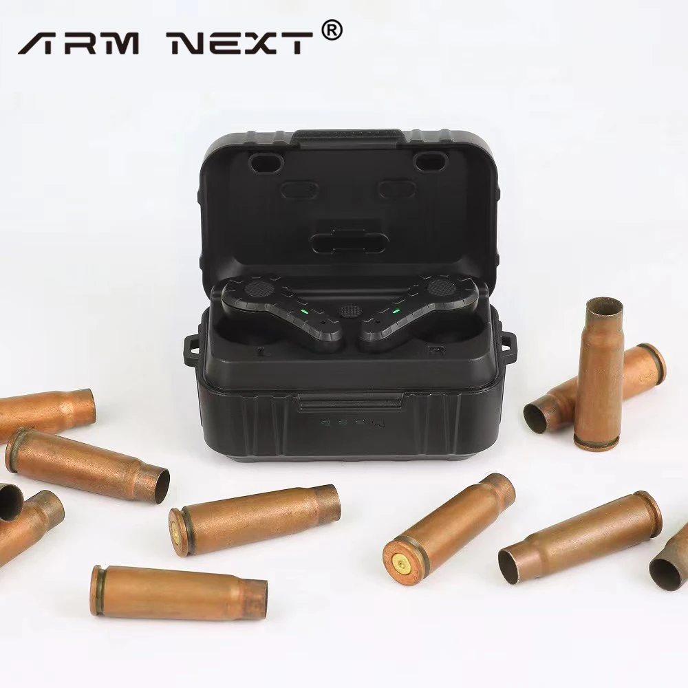 ARM NEXT Tactical Communication Pickup Noise Reduction headphones earplugs Beta Electronic Earmuff NRR27dB NEW ITEM