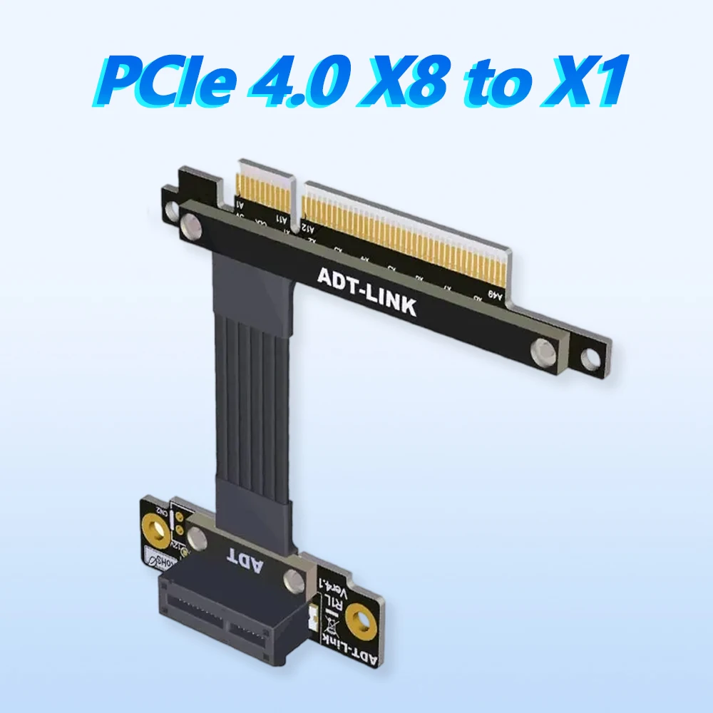 ADT-Link Male to Female PCIe 4.0 X8 to X1 Graphics Card Extension Cable 16Gbps Adapter rtx5080 egpu dock thunderbolt 2 gaming pc