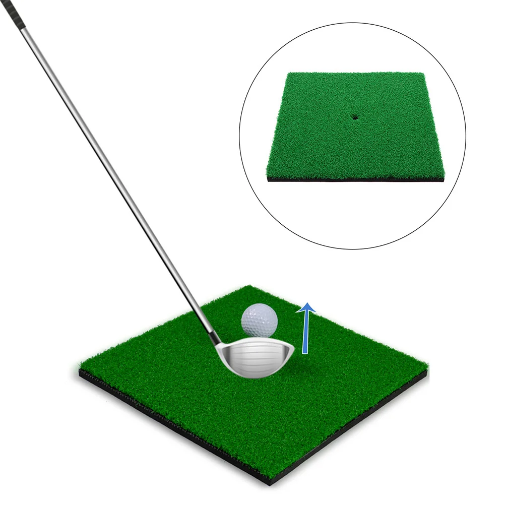 Tappetino per erba da golf da 2 pezzi Tappetino per erba di simulazione per pratica di allenamento da golf Aiuto per l'allenamento portatile per il golf al coperto nel cortile