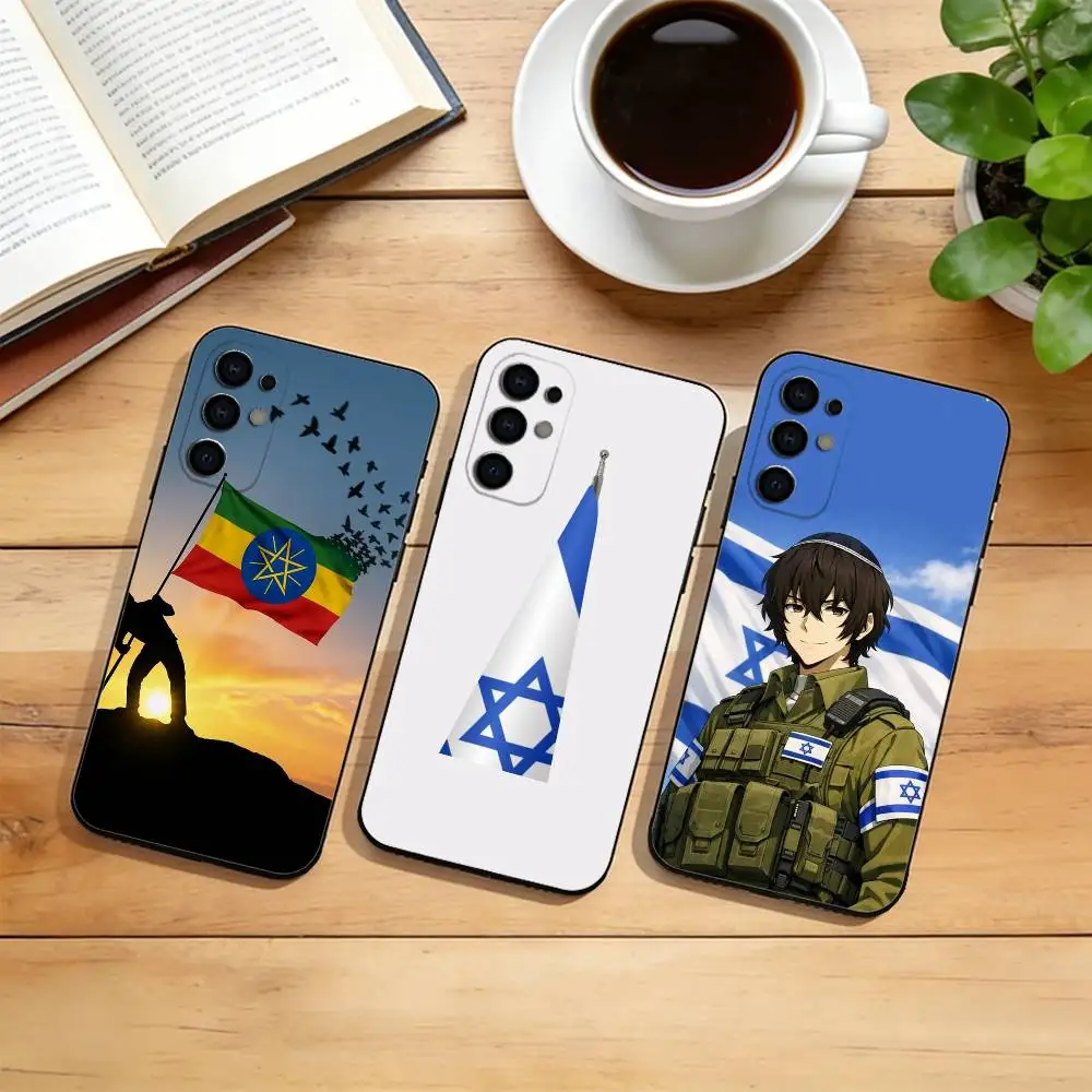 Flag of Israel  Phone Case For Samsung S25,S24,S21,S22,S23,S30,Ultra,S20,Plus,Fe,Soft Silicone Black Cover