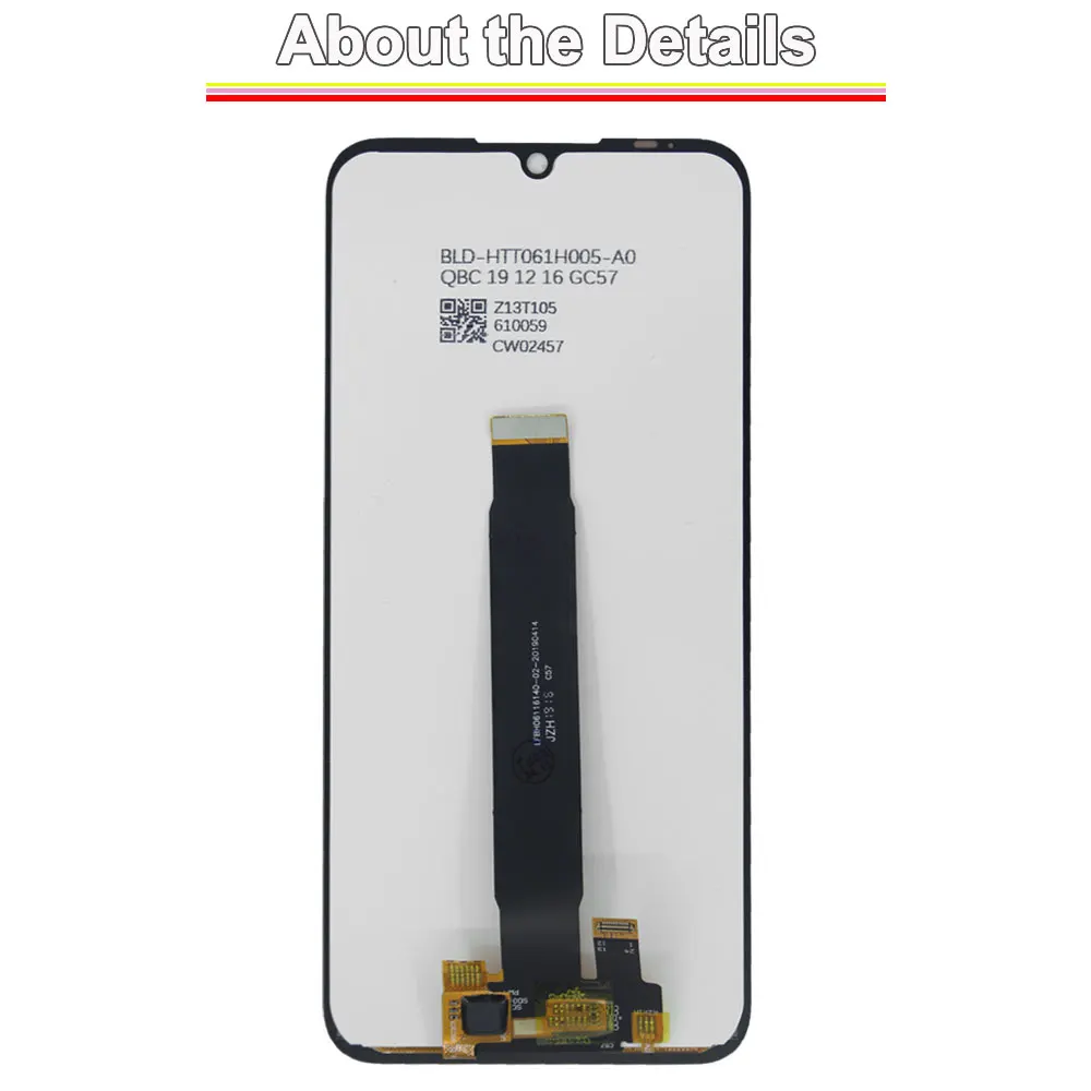 Suitable for Motorola E6 Plus LCD display touch screen digital conversion component, with phone frame repair accessories