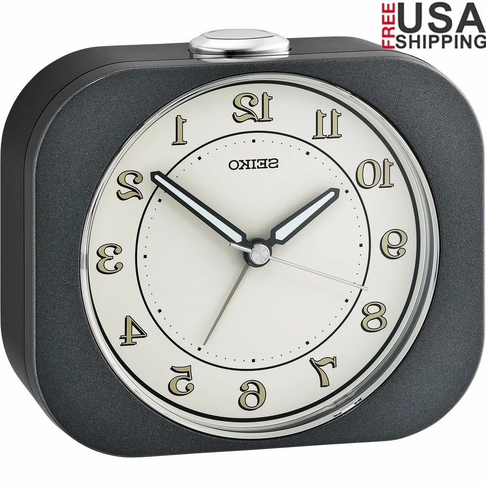 

4-дюймовые аналоговые настольные часы, звуковой сигнал, тихая развертка, светящаяся стрелка, питание от батареи, функция повтор, декор для дома и офиса