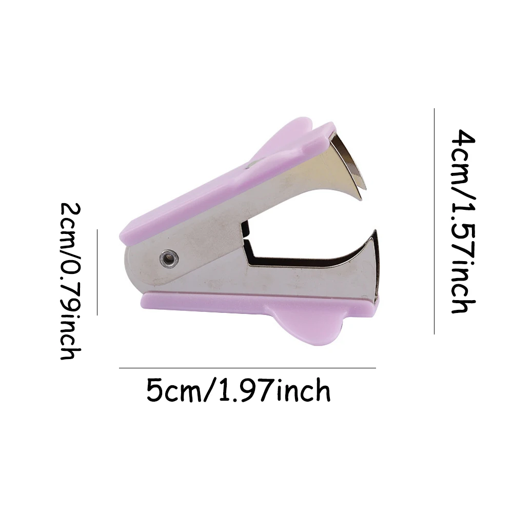 Macaron Color Portable Staple Remover - Easy-to-Use Small Pull-Out Staples Tool for Students & Office