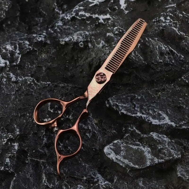 Professional Left Hand Barber Scissors，Set of 6 Inches Hairdressing Scissors，Hitachi 440C Steel Barbershop Accessories 4